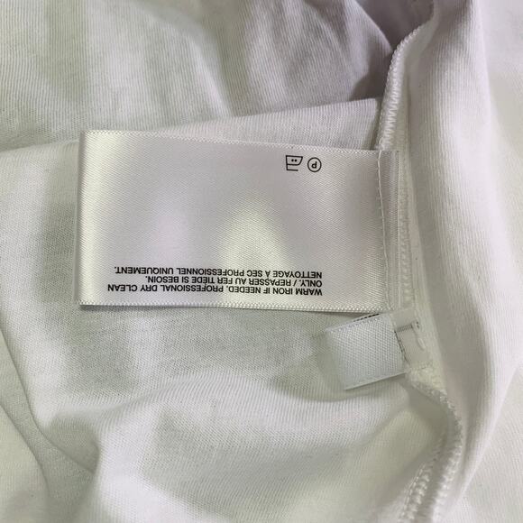 HELMUT LANG Size M Black White Cotton Layered Bubble Hem Dress - Picture 7 of 7